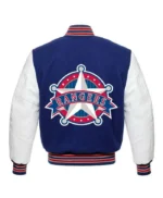 Texas Rangers Blue and White Varsity Jacket