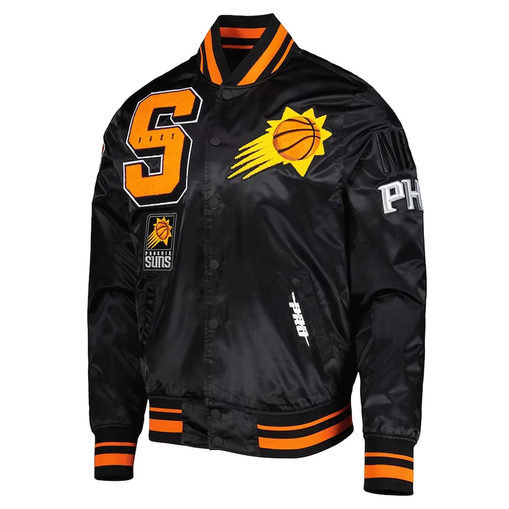 Mash Up Capsule Phoenix Suns Black Satin Jacket Mash Up Capsule Phoenix Suns Black Satin Jacket