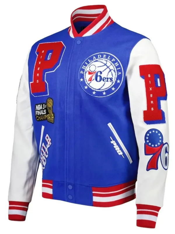 Mash Up Philadelphia 76ers Capsule Royal Varsity Jacket