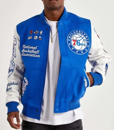Mash Up Philadelphia 76ers Royal Varsity Jacket