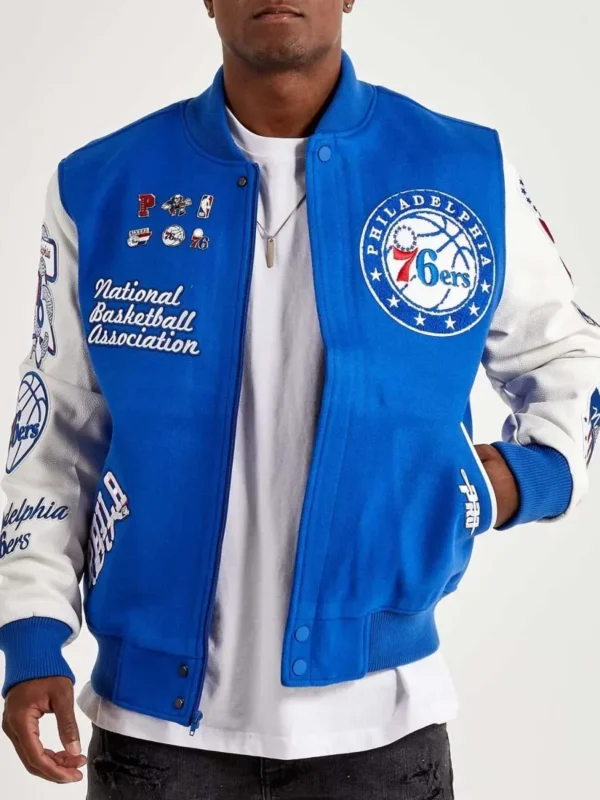 Mash Up Philadelphia 76ers Royal Varsity Jacket