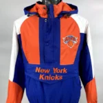 Men Hooded Half Zip Pullover New York Knicks Starter Jacket