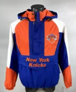 Men Hooded Half Zip Pullover New York Knicks Starter Jacket