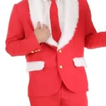 Men Red Christmas Blazer