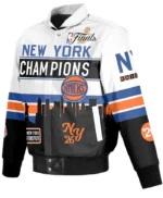 NY Knicks 2026 Champions Leather Jacket