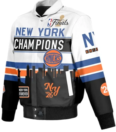 NY Knicks 2026 Champions Leather Jacket