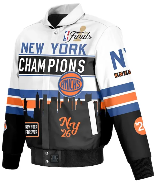 NY Knicks 2026 Champions Leather Jacket