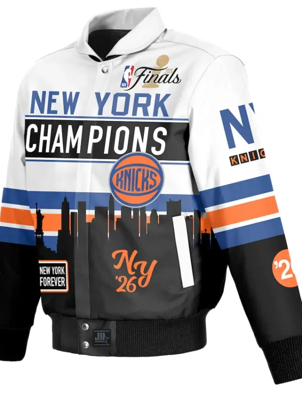 NY Knicks 2026 Champions Leather Jacket