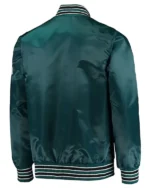 Mens Retro Philadelphia Eagles Satin Green Jacket