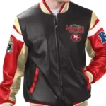 Men’s SF 49ers Leather Bomber Jacket