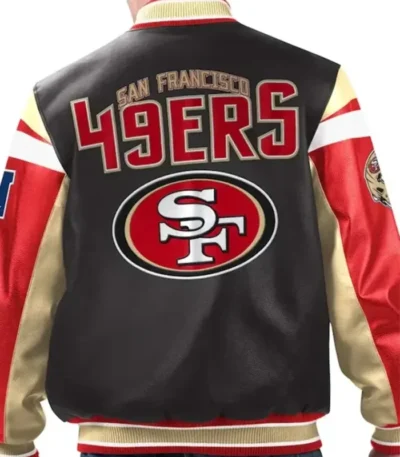 Men’s SF 49ers Leather Bomber Jacket