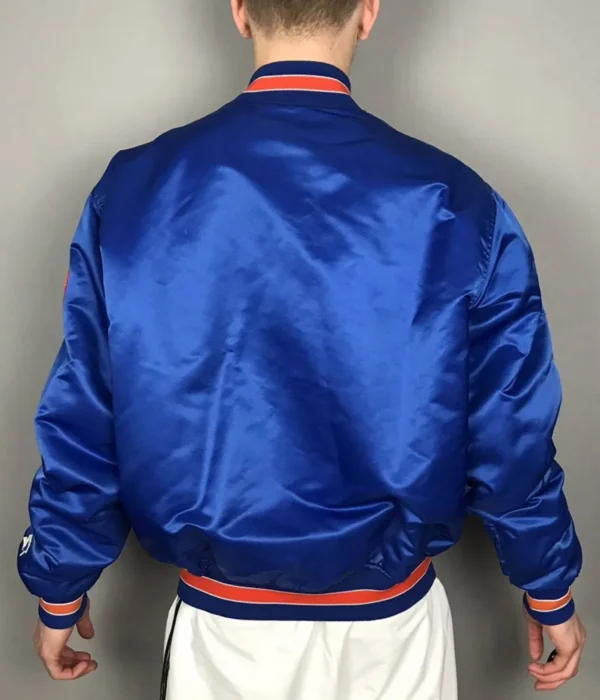 Mets New York Blue-White Satin Jacket