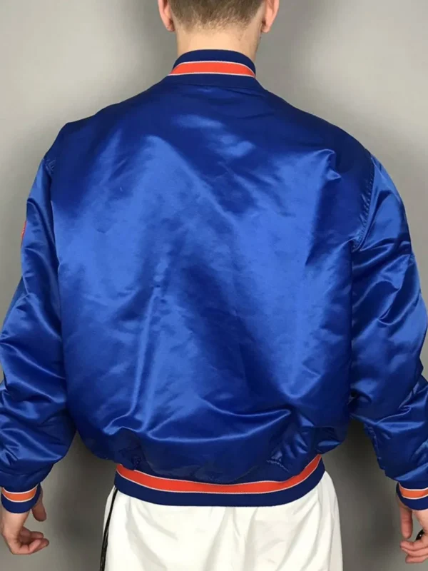 Mets New York Blue-White Satin Jacket