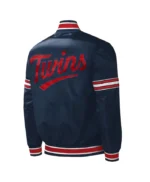Midfield Minnesota Twins Varsity Navy Satin Jacket