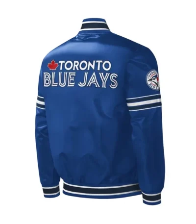 Toronto Blue Jays Royal Midfield Varsity Satin Jacket