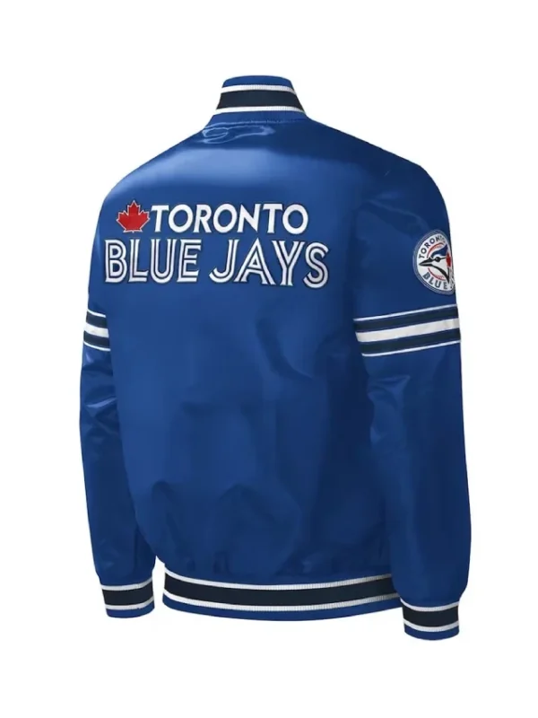 Toronto Blue Jays Royal Midfield Varsity Satin Jacket