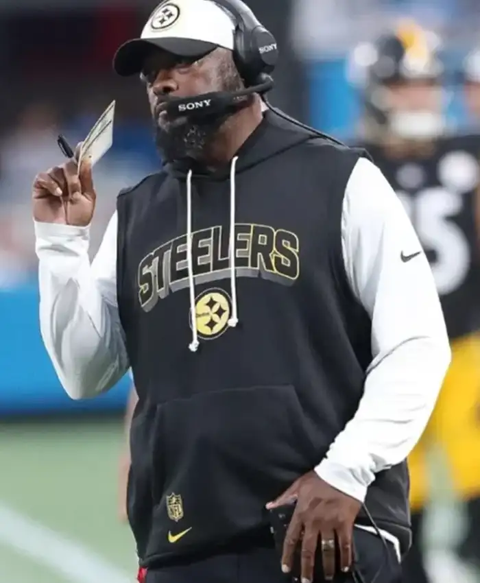 Mike Tomlin Steelers Sideline Sleeveless Hoodie Mike Tomlin Steelers Sideline Sleeveless Hoodie