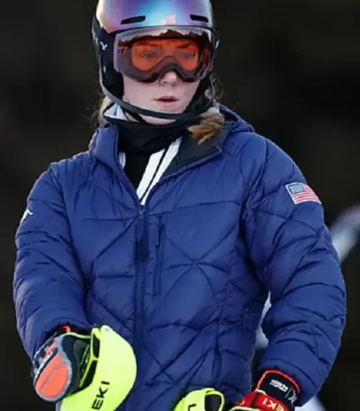 Milano Cortina Mikaela Shiffrin Blue Puffer Jacket