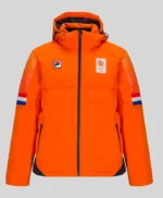 Jutta Leerdam Netherlands Orange Jacket