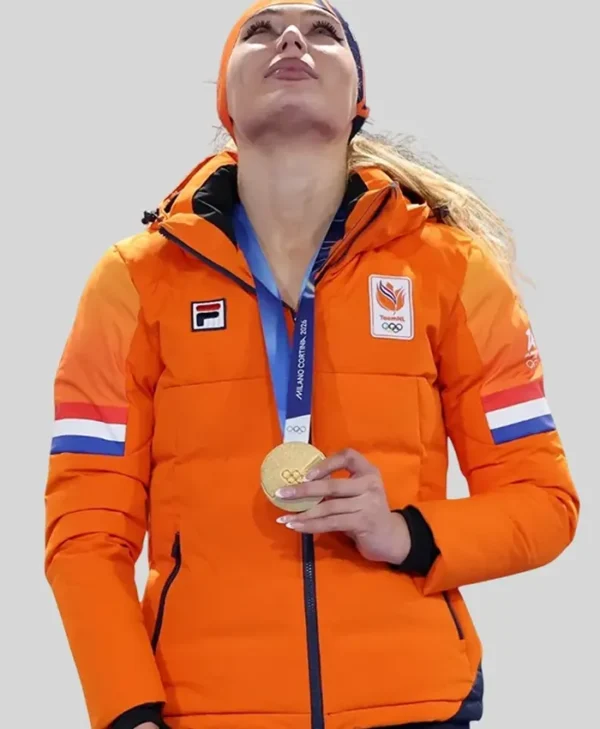 Jutta Leerdam Netherlands Orange Jacket