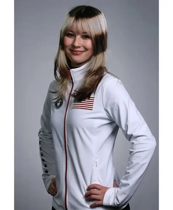 Olympics 2026 Alysa Liu White Jacket