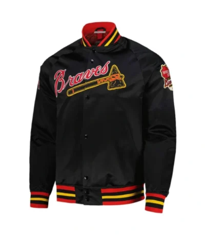 Milwaukee Brewers Black Lightweight Satin Jacket