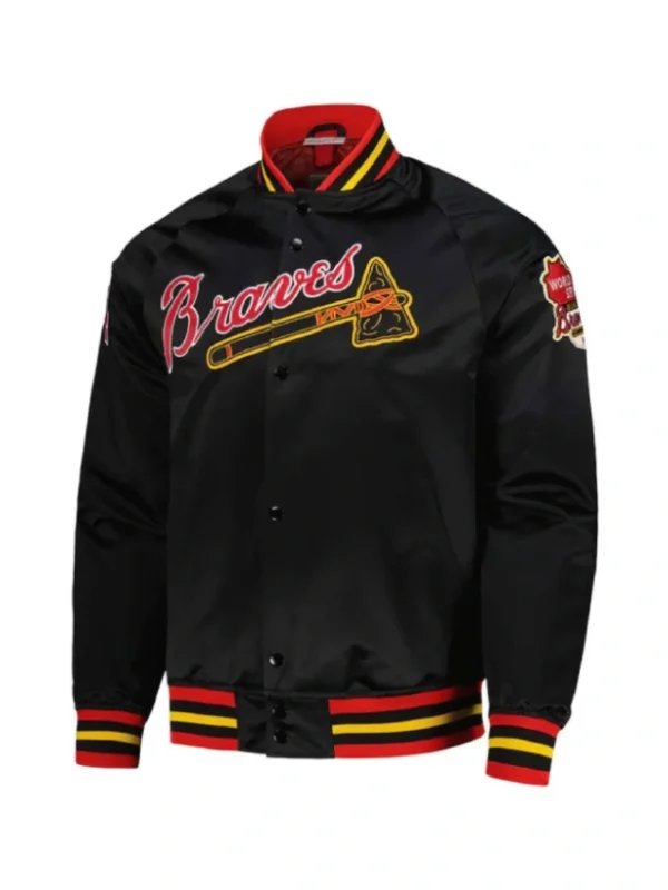 Milwaukee Brewers Black Lightweight Satin Jacket