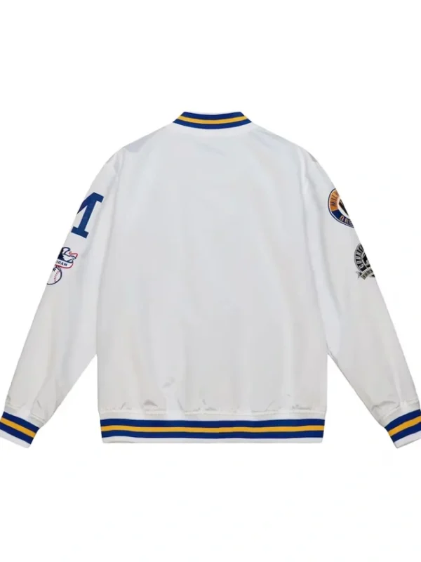 Milwaukee Brewers City Collection White Varsity Satin Jacket