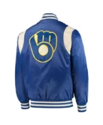 Milwaukee Brewers Full-Snap Satin Jacket
