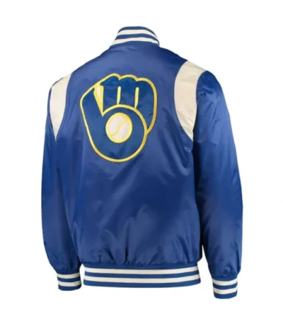 Milwaukee Brewers Full-Snap Satin Jacket