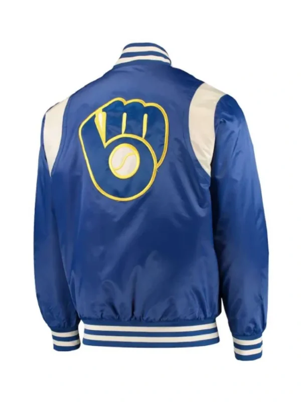 Milwaukee Brewers Full-Snap Satin Jacket