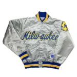 Milwaukee Brewers Grey Satin Jacket