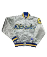 Milwaukee Brewers Grey Satin Jacket
