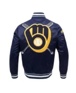 Milwaukee Brewers Mashup Classic Rib Satin Jacket