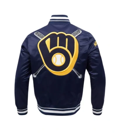 Milwaukee Brewers Mashup Classic Rib Satin Jacket