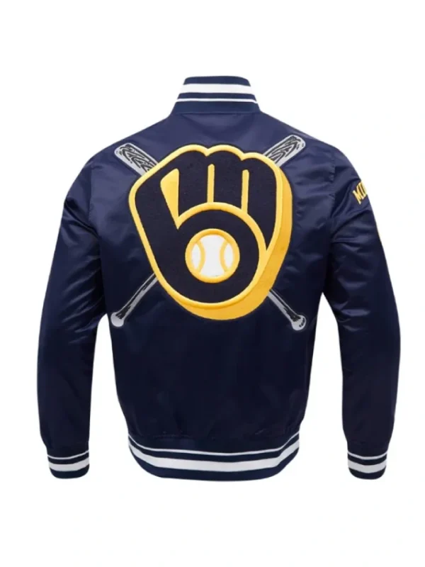 Milwaukee Brewers Mashup Classic Rib Satin Jacket