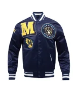 Milwaukee Brewers Mashup Classic Rib Satin Jacket