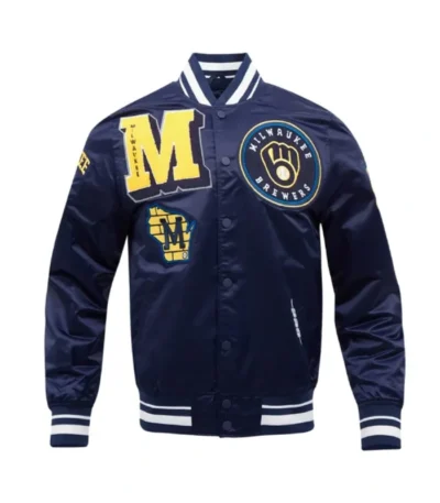 Milwaukee Brewers Mashup Classic Rib Satin Jacket