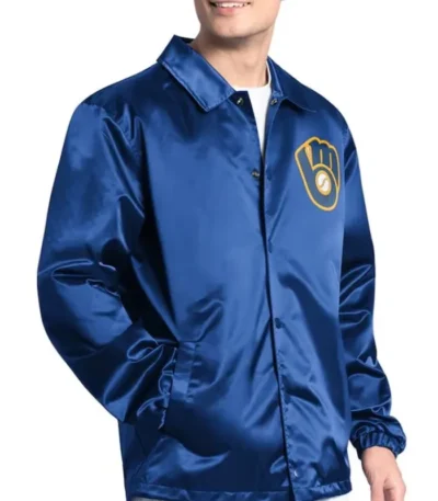 Milwaukee Brewers Point Man Coaches Royal Jacket