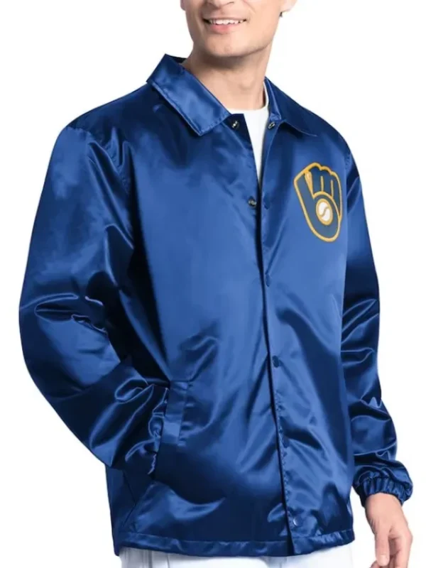 Milwaukee Brewers Point Man Coaches Royal Jacket