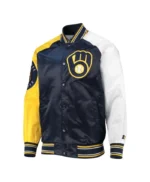 Milwaukee Brewers Reliever Raglan Full-Snap Jacket