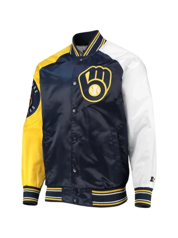 Milwaukee Brewers Reliever Raglan Full-Snap Jacket