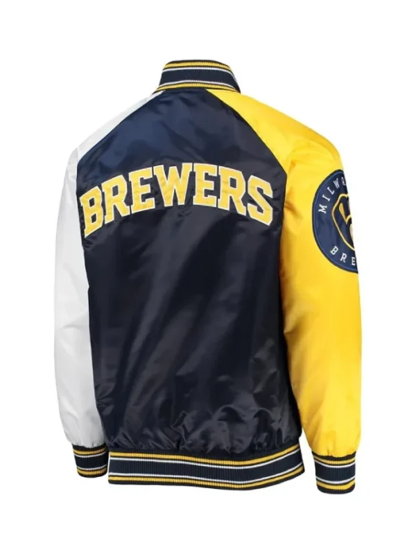 Milwaukee Brewers Reliever Raglan Full-Snap Jacket