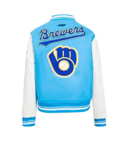 Retro Classic Rib Milwaukee Brewers Varsity Jacket