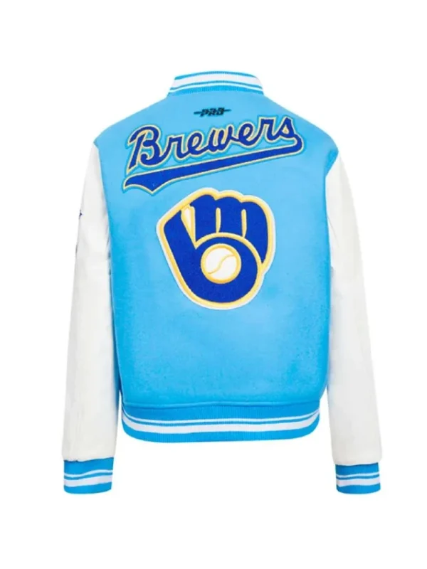 Retro Classic Rib Milwaukee Brewers Varsity Jacket
