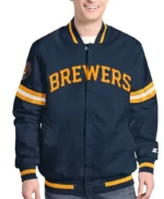 Milwaukee Brewers Scout Varsity Satin Jacket