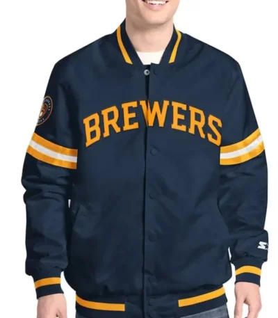 Milwaukee Brewers Scout Varsity Satin Jacket