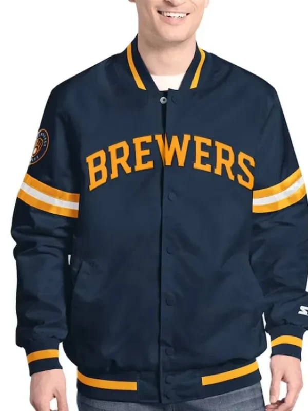 Milwaukee Brewers Scout Varsity Satin Jacket