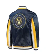 Navy Milwaukee Brewers The Ace Satin Jacket