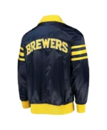 Milwaukee Brewers The Captain II Navy Satin Jacket